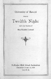 Program for the play Twelfth Night